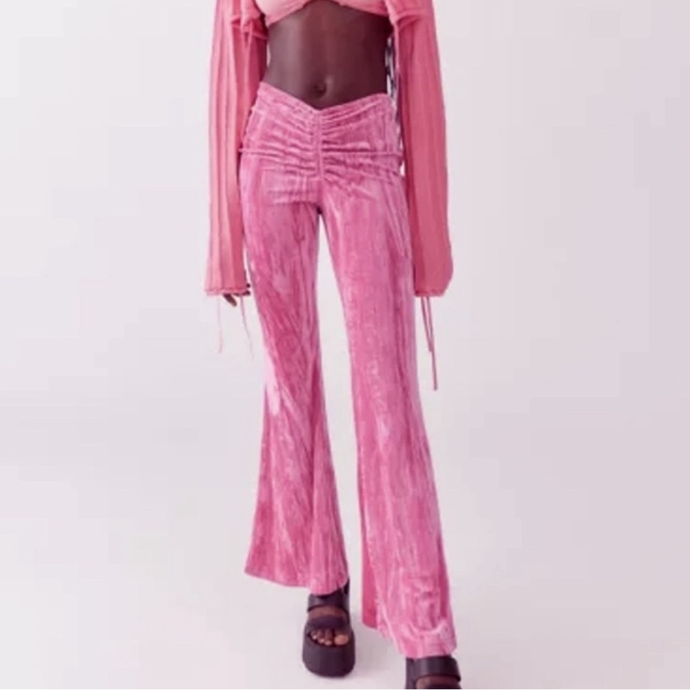 Urban Outfitters Pink Flare Pants